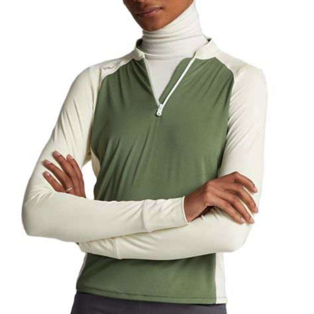 NWT RLX Ralph Lauren Women's Golf 1/4 Zip Power Stretch Pullover Shirt Top